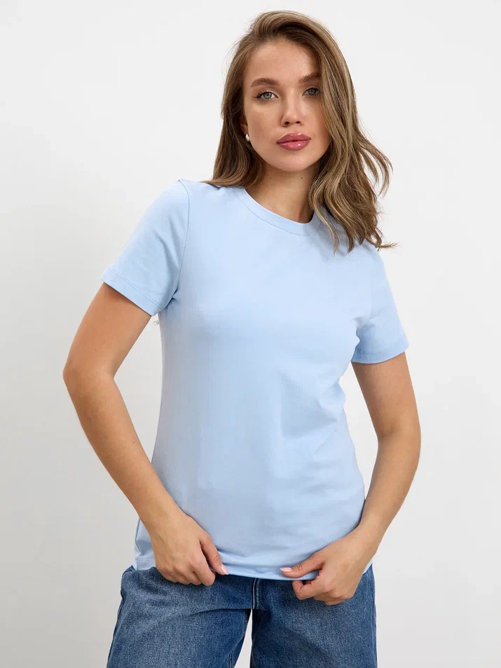 Футболка SLIM, нежно-голубая