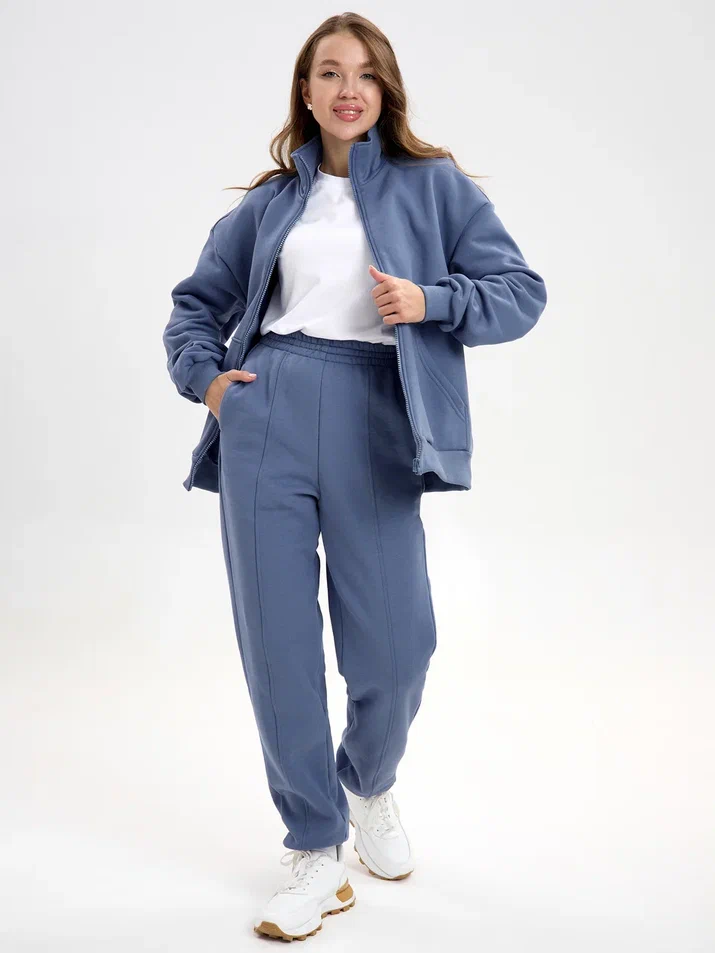 Спортивный костюм с начесом, синий