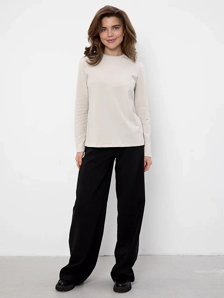 Лонгслив BASE, светло-бежевый