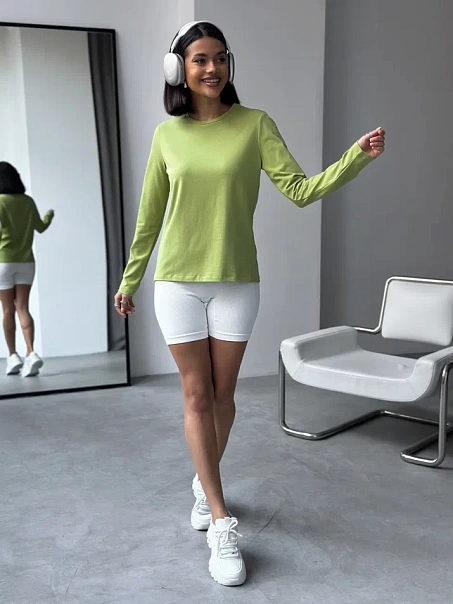 Лонгслив BASE, фисташковый