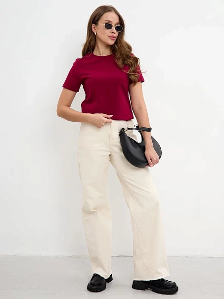 Футболка SLIM, бордовая