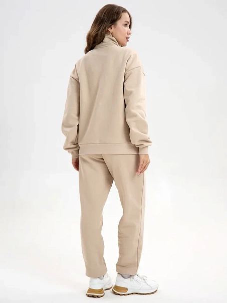 Спортивный костюм с начесом, бежевый