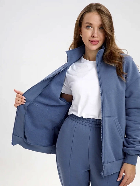 Спортивный костюм с начесом, синий