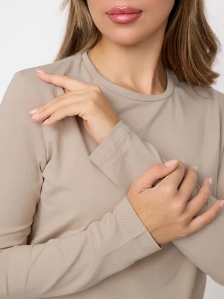 Лонгслив BASE, какао