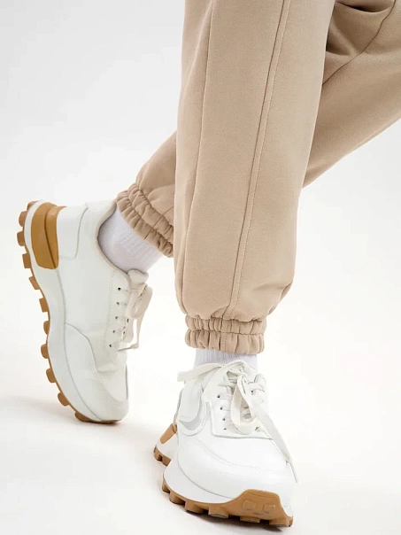 Спортивный костюм с начесом, бежевый