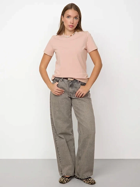 Футболка SLIM, пудровая