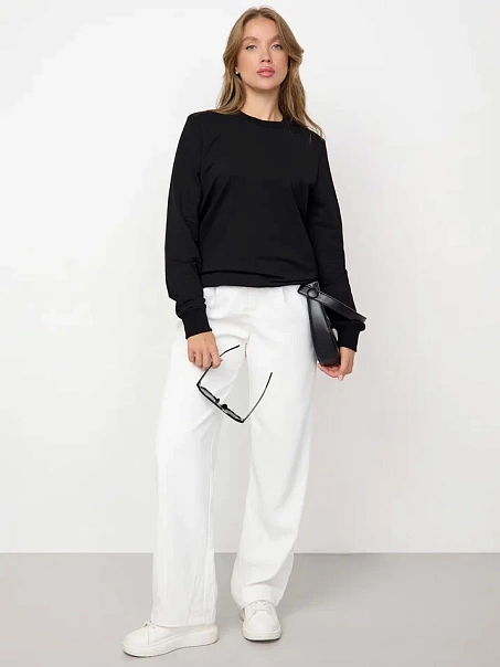 Свитшот без начеса, черный