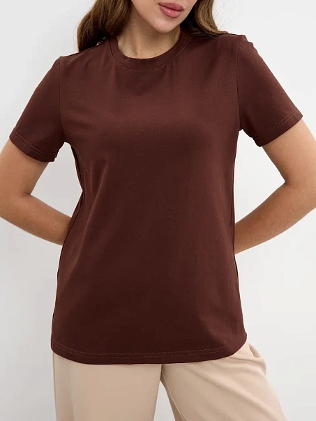Футболка SLIM, шоколадная