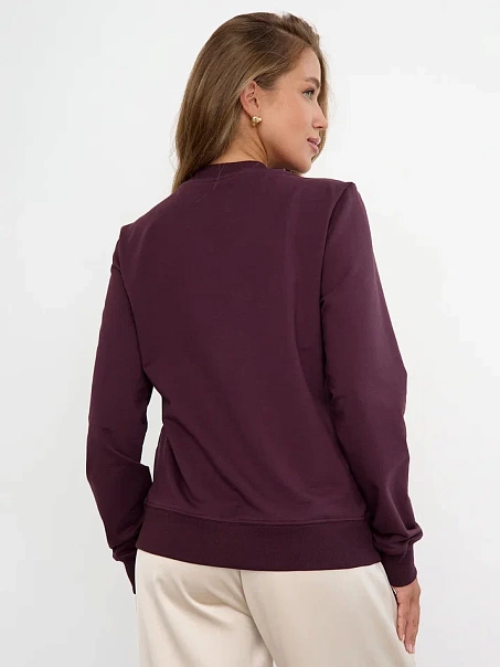 Свитшот без начеса бордовый