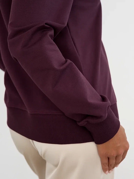 Свитшот без начеса бордовый