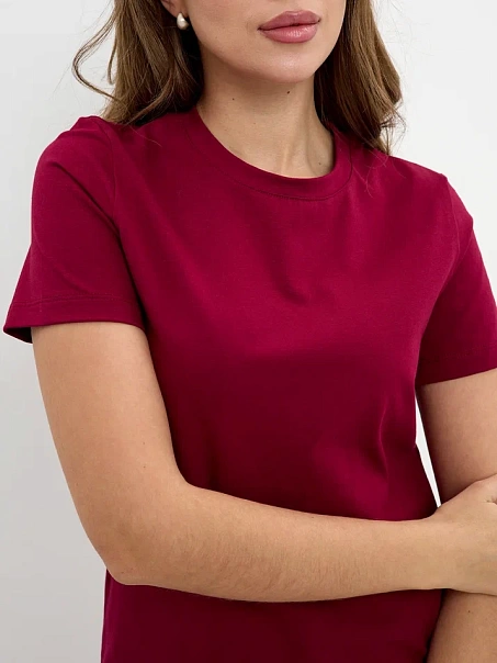 Футболка SLIM, бордовая