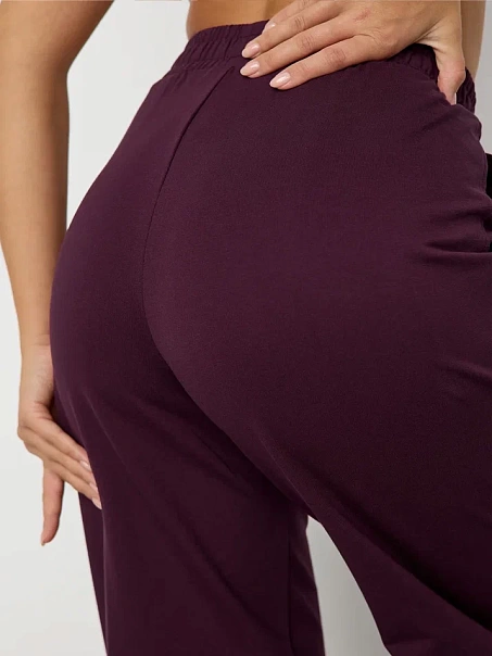 Брюки палаццо бордовые