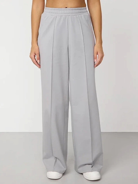 Брюки палаццо серые