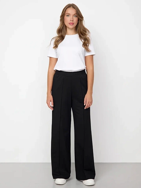 Брюки палаццо черные