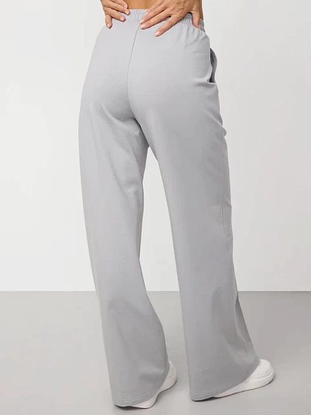 Брюки палаццо серые