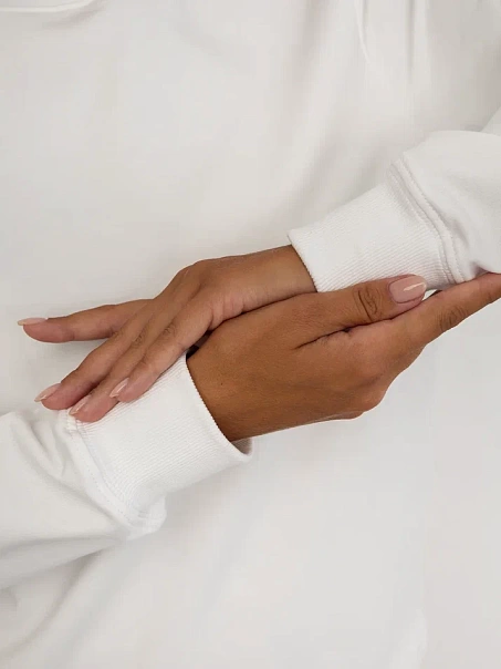 Свитшот без начеса, сливочный