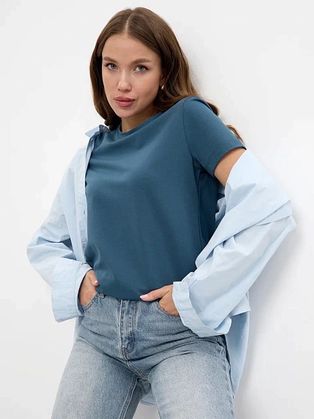 Футболка SLIM, синяя