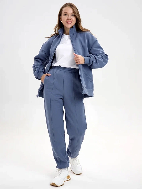 Спортивный костюм с начесом, синий