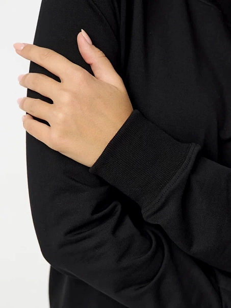 Свитшот без начеса, черный