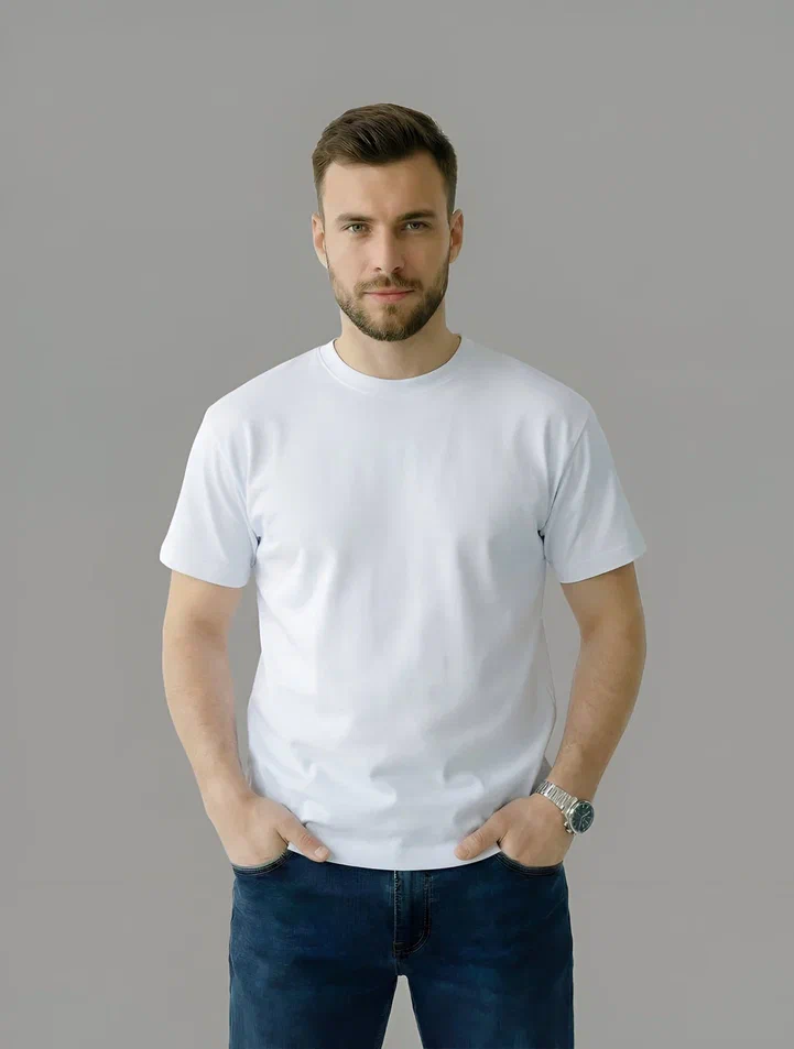 Мужская футболка, белая