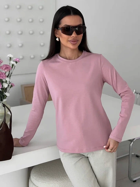 Лонгслив BASE, пудровый