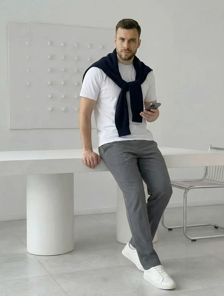 Мужская футболка, белая