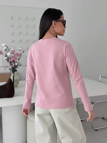 Лонгслив BASE, пудровый