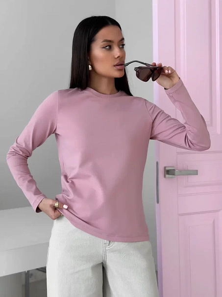 Лонгслив BASE, пудровый